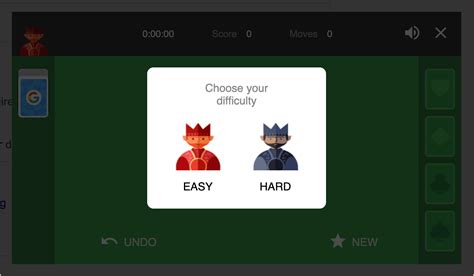 google solitaire easy and hard.